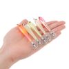 OriGlam 5pcs Squid Jigs Fishing Lures Baits, Shrimp Prawn Tackle Lures, Stainless Steel Squid Hooks for Saltwater Fishing Octopus Cuttlefish Hook Set