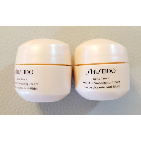 SHISEIDO  BENEFIANCE WRINKLE SMOOTHING CREAM 15ml 2× 15 NEW NO BOX