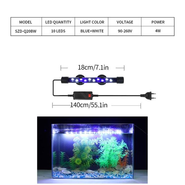 High-Brightness Led Fish Tank Light: Illuminate Your Ornamental Fish With Style - 1 Style / Eu