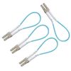 GwliUni 4 PCS OM3 Loopback Plug Tester Multimode LC-UPC Fiber Optical Duplex Cable Adapter 50/125