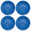 Bali Brights Dark Blue/Indigo Melamine/Plastic/BBQ/Outdoor Side Plate Set (4)