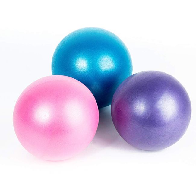 HIRAISM Yoga Ball, Pilates Stretching Fitness Balance Ball, Mini 20cm-25cm, Pink, Blue, Purple, 3 Colors