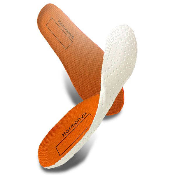 Harmonys Insole, For Kids, Juniors, Shock-Absorbing, 3D, Arch Insole, Ventilated, orange