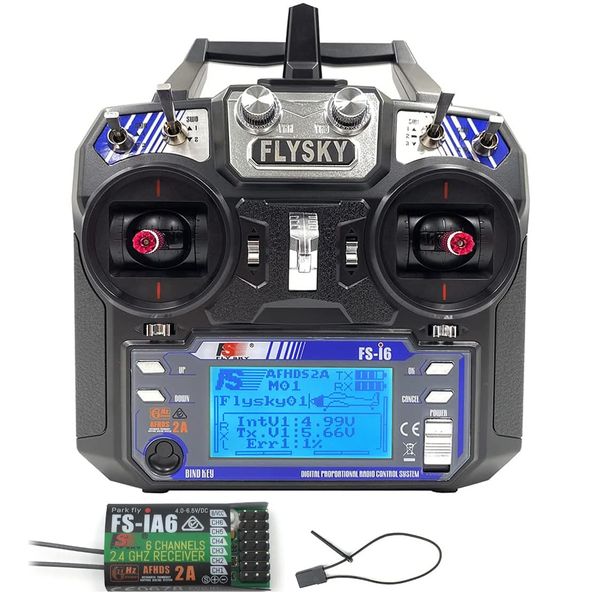 Flysky FS-i6 6CH 2.4GHz Radio System RC Transmitter Controller with FS-iA6 Receiver for RC Helicopter Plane Quadcopter Glide(Model_2)