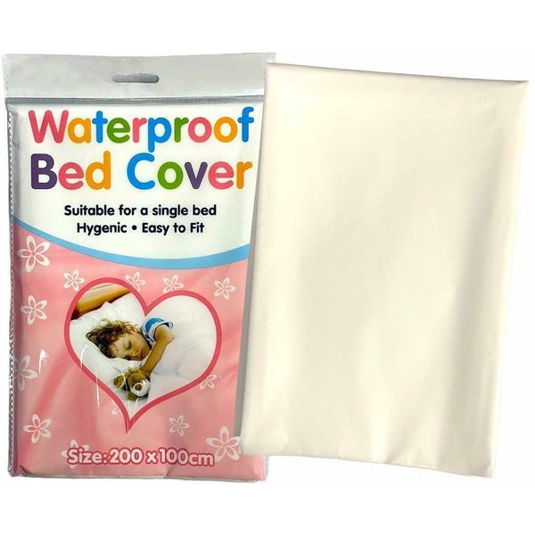 Waterproof Baby Toddler Bed Cover Mattress Protector White Single 200x100 Sheet