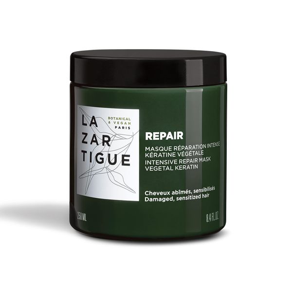 Lazartigue Repair Mask - Moisturising, Conditioning, Reparative Keratin Treatment For Damaged Strands - Non-Greasy, Easy Rinse, Super Creamy Formula - 100% Vegan, Sulfate And Silicone Free - 250ml