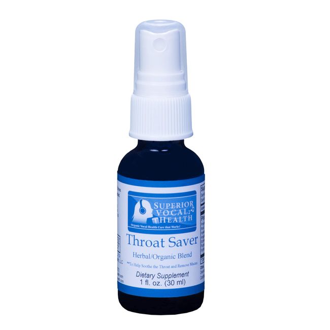 SUPERIOR VOCAL HEALTH Throat Saver Herbal/ Organic Vocal Spray for Singers