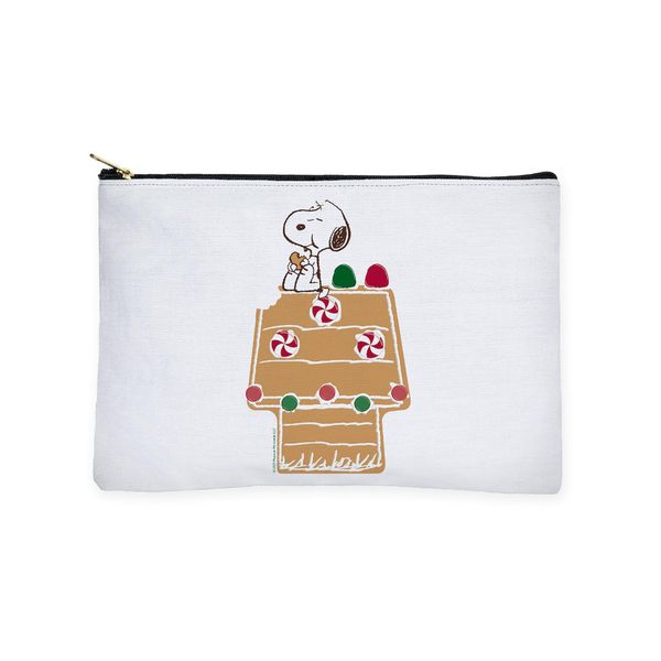 CafePress Snoopy Gingerbread House Snacking Zipper Makeup Pouch, 8.5"x6"
