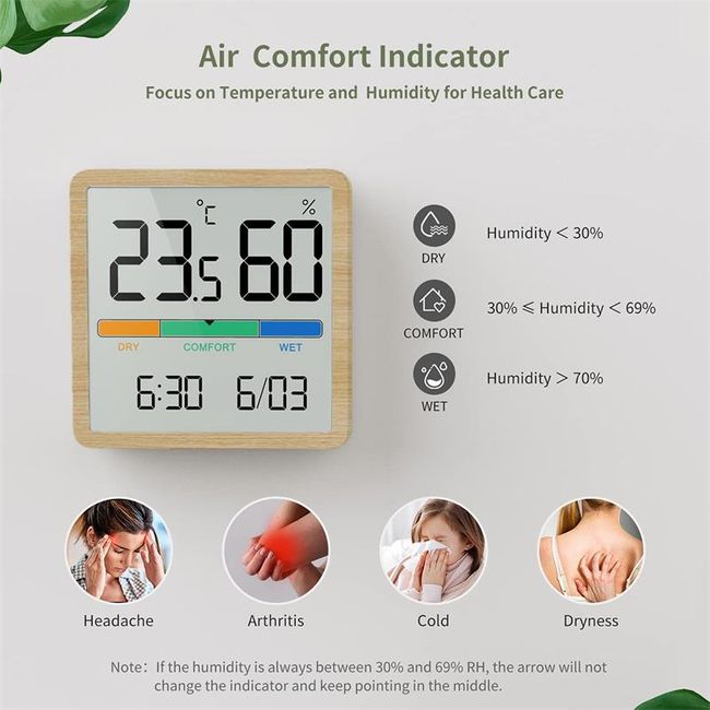 NOKLEAD New Digital Home Indoor Temperature Humidity Meter LCD