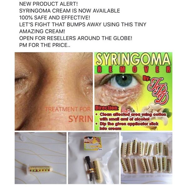 Syringoma Cream Remove Your Syringoma 100% Affective And Safe 2ml With Free Oil