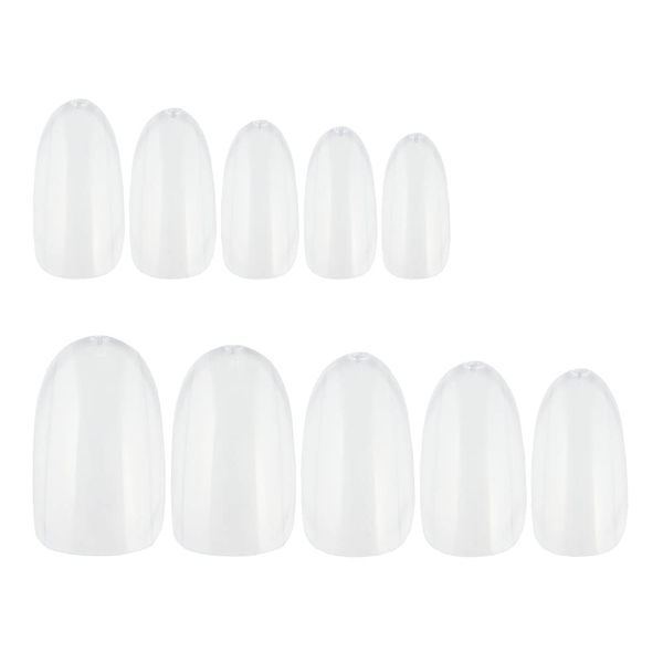 LALONA Professional Oval Medium Tip (600 Pieces) Nail Tips, Gel Nail Oval Tips, Sample Tips