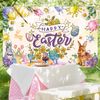 Happy Easter Banner Easter Party Decorations Rabbit Egg Home Backdrop Spring Party Supplies