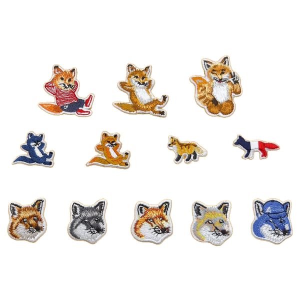 DFsucces Iron Patches, Popular Set, Foxes, Embroidered Patches, Repair, Paste or Sew on Patch Stickers, DIY Repair, Handmade (Set of 12)