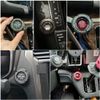Wailicop Car Push Start Button Cover Spin Engine Start Stop Button Cover Ignition Protective Cover Anti-Scratch Universal Button Decoration Protector Ring (C)