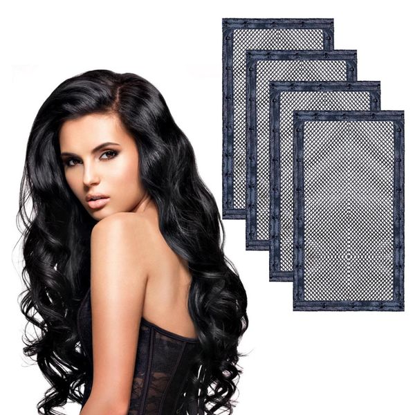 4pcs Hair Stretcher Lock Hair Stretcher Hair Stretcher Lengthening Lengthening Net for Curly Hair Curly Stretcher to Prevent Shrinkage Hair Net for Curly Hair(SIZE:13inch)