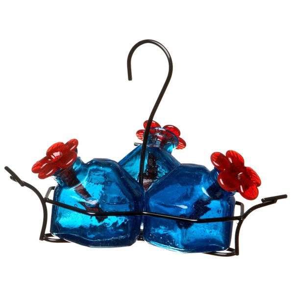 Bouquet 3 Hummingbird Feeder Aqua