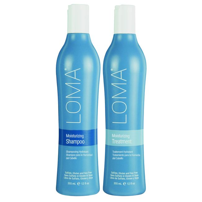 Loma Hair Care Moisturizing Shampoo & Treatment Duo, 12 Fl Oz each