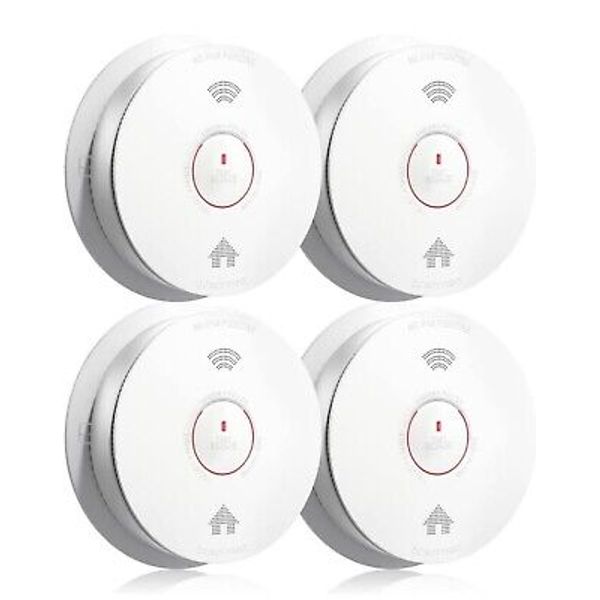 4 Of Siterwell Smoke and Carbon Monoxide Detector Voice Speaker UL 217 & UL 2034