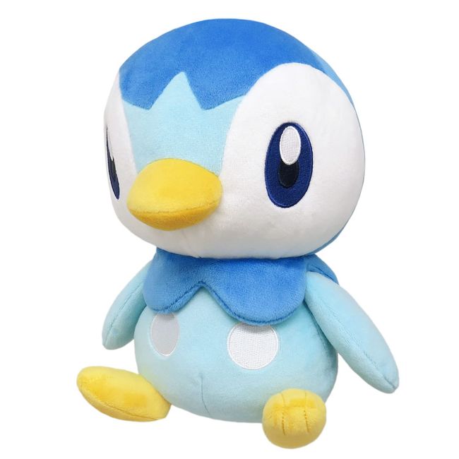 Sanei Boeki PP223 Pokémon All Star Collection Plush Toy, Piplup, Size M, W 7.9 x D 7.5 x H 9.6 in (20 × 19 × 24.5 cm)