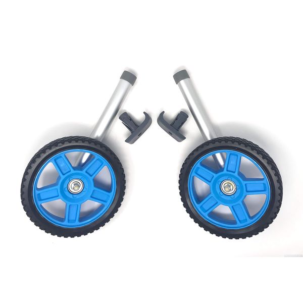 Top Glides 8" Off-Road Walker Wheel Kits with Free Flexfit Universal Ski Glides (Blue)