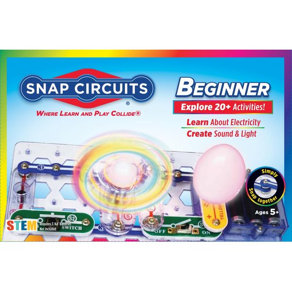 Snap Circuits Beginner, Electronics Exploration Kit, Stem Kit for Ages 5-9 (SCB-20)