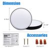 Flush Mount LED Ceiling Light Fixture, 16 inch 24W 1600 Lumens Ceiling Lamp