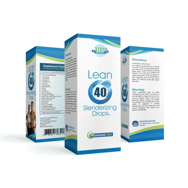 2X Lean 40-Hormone Free Diet Drops Lose 1 Pound daily with Free diet Plan