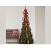 SimpliciTree 6Ft Multicolor Christmas Tree Red Ribbon Artificial Holiday Decor