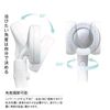 SANEI Rainy Move PS383-80XA-HB4 Water Saving Approximately 45% Adjustable Angle Wide Shower with Stop Function
