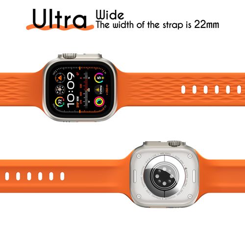 LULULOOK Sport Band for Apple Watch Ultra/Series 9/8/7/6/5 49/45/44/42mm,FKM [Fluoroelastomer Rubber] Oil-resistant Sweat-proof Dust-resistant for iWatch Band Women/Men