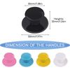 Elistonie 8 pack ABS Self-Stick Instant Cabinet Knobs Drill Free Drawer Knobs Helper with Adhesive Plastics Pulls for Windows Wardrobes Cupboard Peel and Stick Knobs (Round, Black)