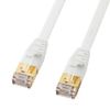 SANWA SUPPLY Cat7 Ultra Flat LAN Cable, whites