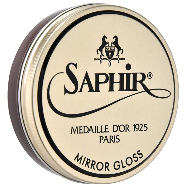 Safir Noir Mirror Polish Wax, Mirror Gloss, High Shine, Shoe Polish, Glossy, 03 light brown