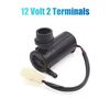 uxcell Universal Windshield Washer Pump Motor 12V 2 Terminals for Car White Black