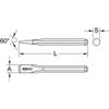 KS Tools 156.0162 Flachmeißel, 8-kant, 130mm