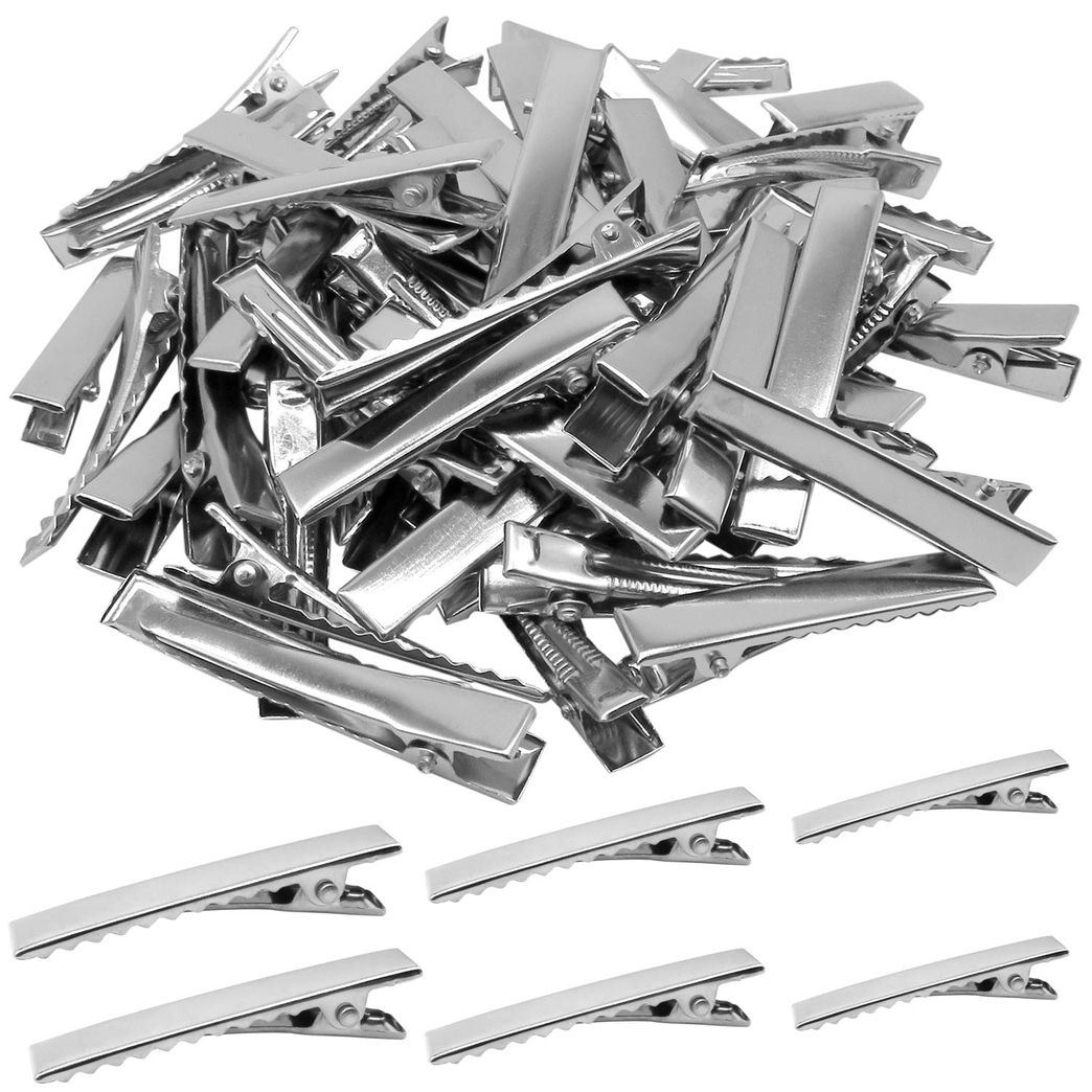150 Pieces Alligator Hair Clips Flat Top with Teeth Metal