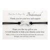 Infinity Wish String Bracelet - Thank You Bridesmaid Gift, Black