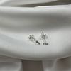 Tiny Sterling Silver Triple Clear CZ Stud Earrings