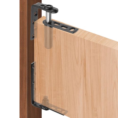 Coshar Swinging Cafe Doors Double Door Hinges Swinging Door Hardware Black for Coffee Shops, Bars or Courtyards, Medium, 2Pcs