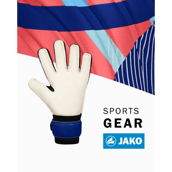JAKO Unisex Torwart-Handschuhe River Basic RC, Navy/SkyBlue/Coral, 6