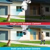 4 Packs Dual Lens WiFi Camera 8MP Wireless Security Camera System 24/7 Recorder