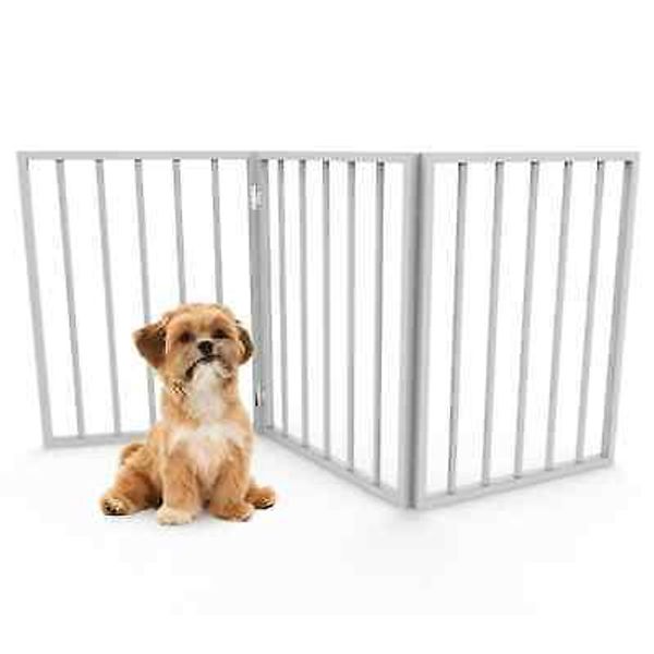 PETMAKER 24-Inch Freestanding Folding Accordion Wood Pet Gate, Expands to 46" W