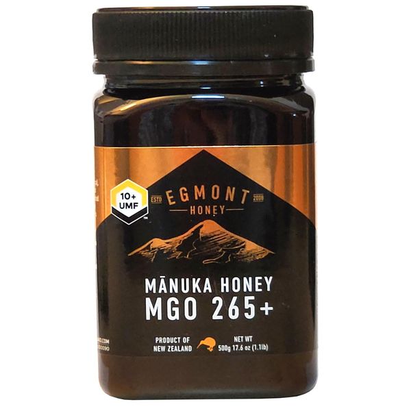 Egmont Honey MGO265+ Manuka Honey 17.6 oz (500 g), New Zealand Honey, Individually Packaged