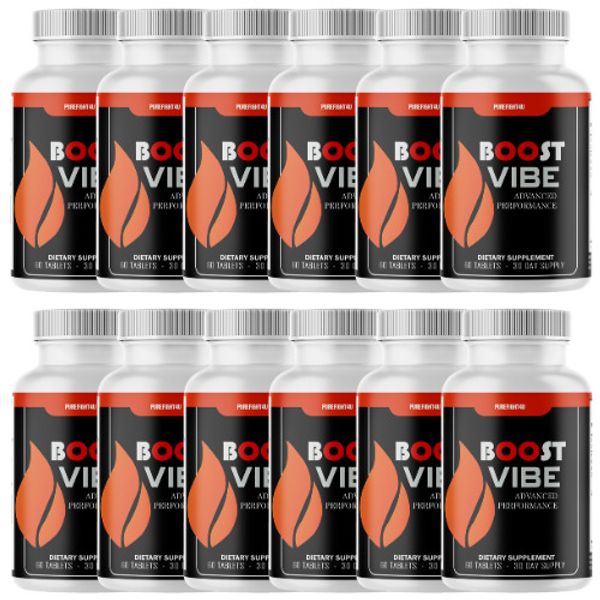 Boost Vibe Advanced Male Performance Supplement to Boost Stamina - 12 Bottles