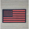 USA AMERICAN COUNTRY FLAG BLACK RED TACTICAL PVC HOOK MORALE PATCH