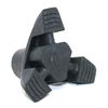 fiXte Heavy Duty Tri Support Rubber Walking Stick Cane Ferrule Black (22mm)