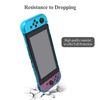Dockable Protective Cover Case with Screen Protector Compatible with Nintendo Switch, YUANHOT Switch Hard Shell Case and Thumb Grip Caps Accessories, Crystal Plastic Case Protector - Blue