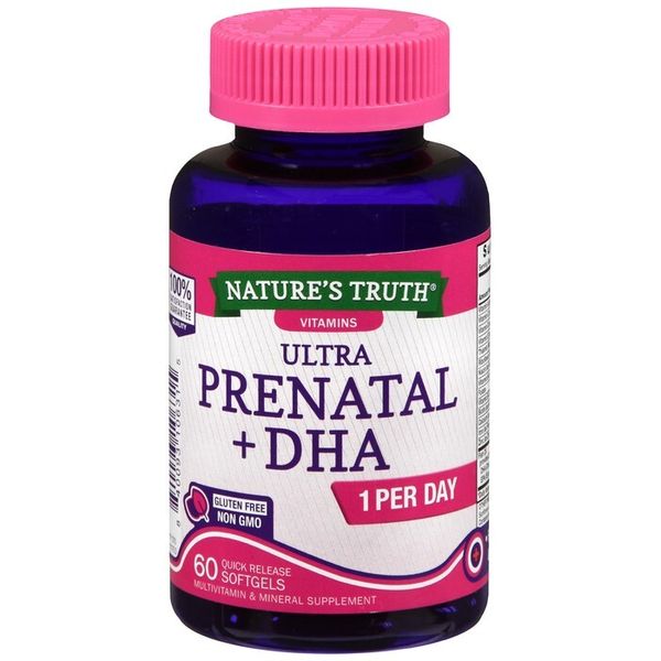 Nature's Truth Prenatal Vitamins & Minerals + DHA Quick Release Softgels 60 EA
