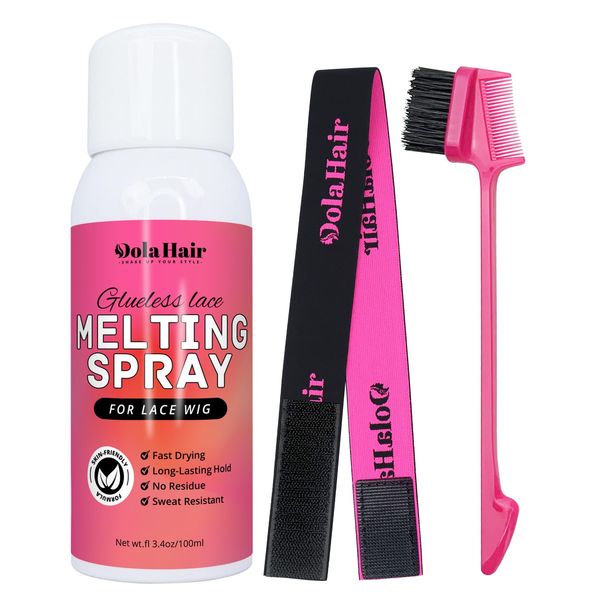 Dolahair Lace Melting Spray for GlueLess Wigs lace Bond Melting Spray Bond Adhesive Wig Glue Spray lace Front Melting Spray for glueless Wigs Glue Spray Lace Melting Spray lace Filter Melting Spray