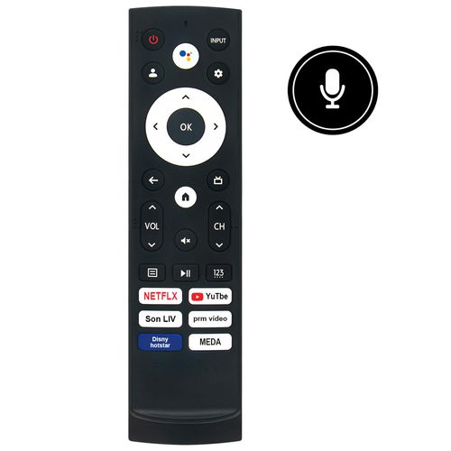 ERF3T90H Voice Replacement Remote Control Applicable for Hisense Google TV 50A6H 55A6H 55U7H 65U8H 75U7H 65U75H 43A6H 85U7H 75U75H 65A6H 75A6H 55U75H 55U8H 65U7H